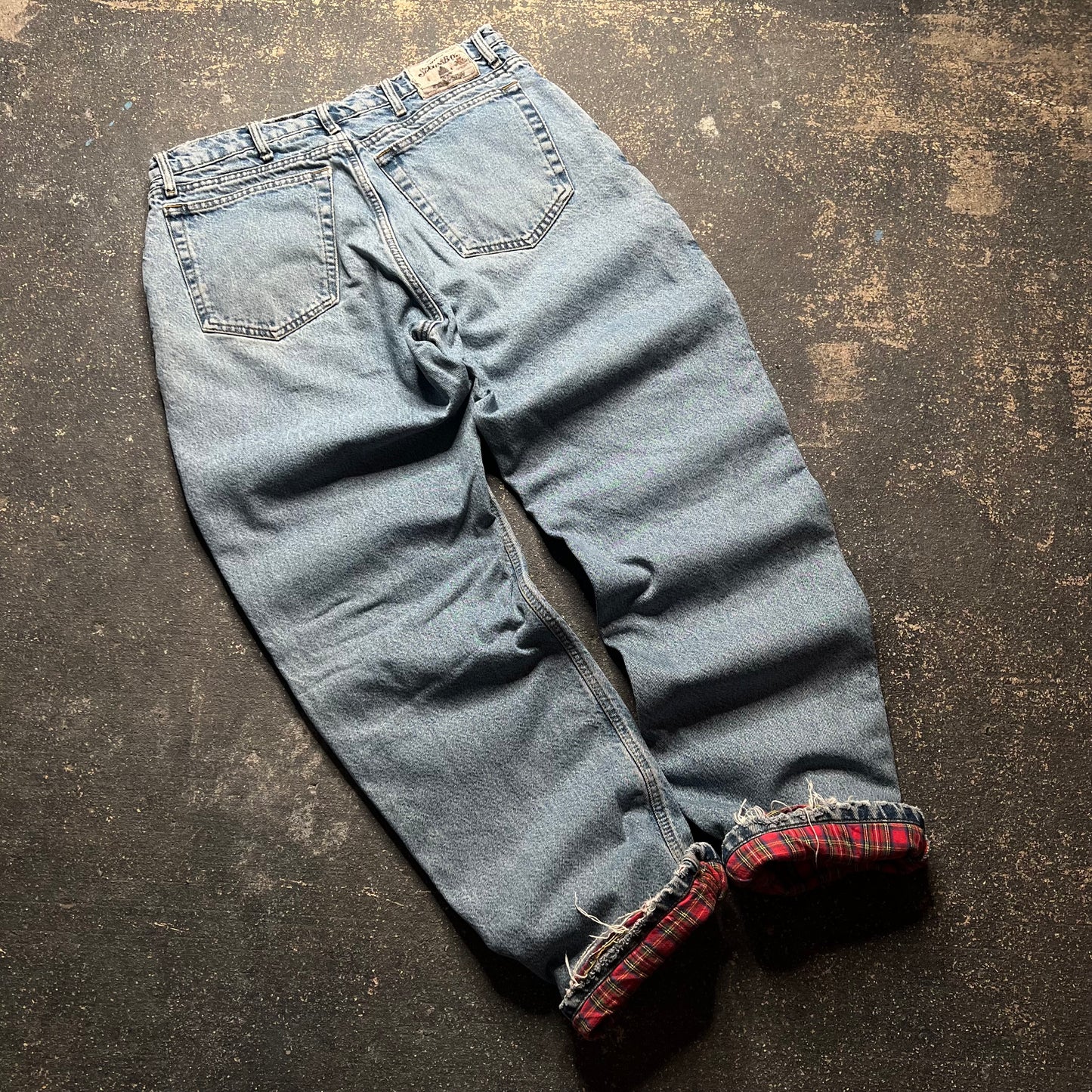 Vintage St John Bay Flannel Lined Denim