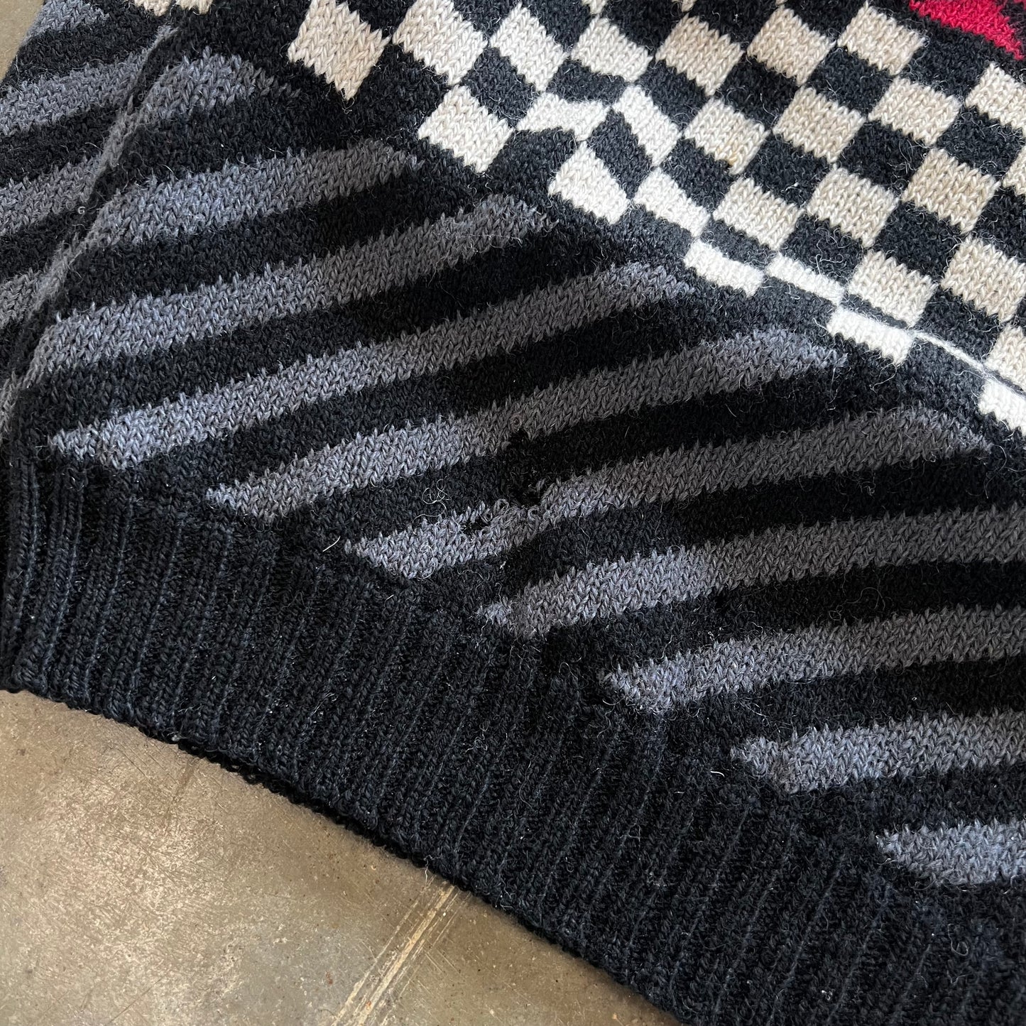 Vintage Checkered Sweater