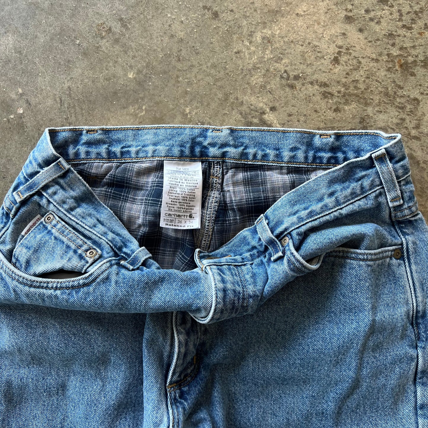 Vintage Plaided Carhartt Jeans