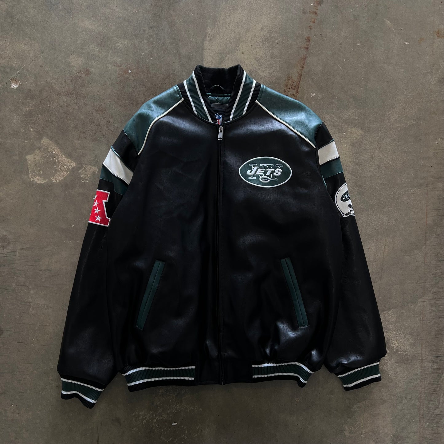 00’s New York Jets Leather Jacket