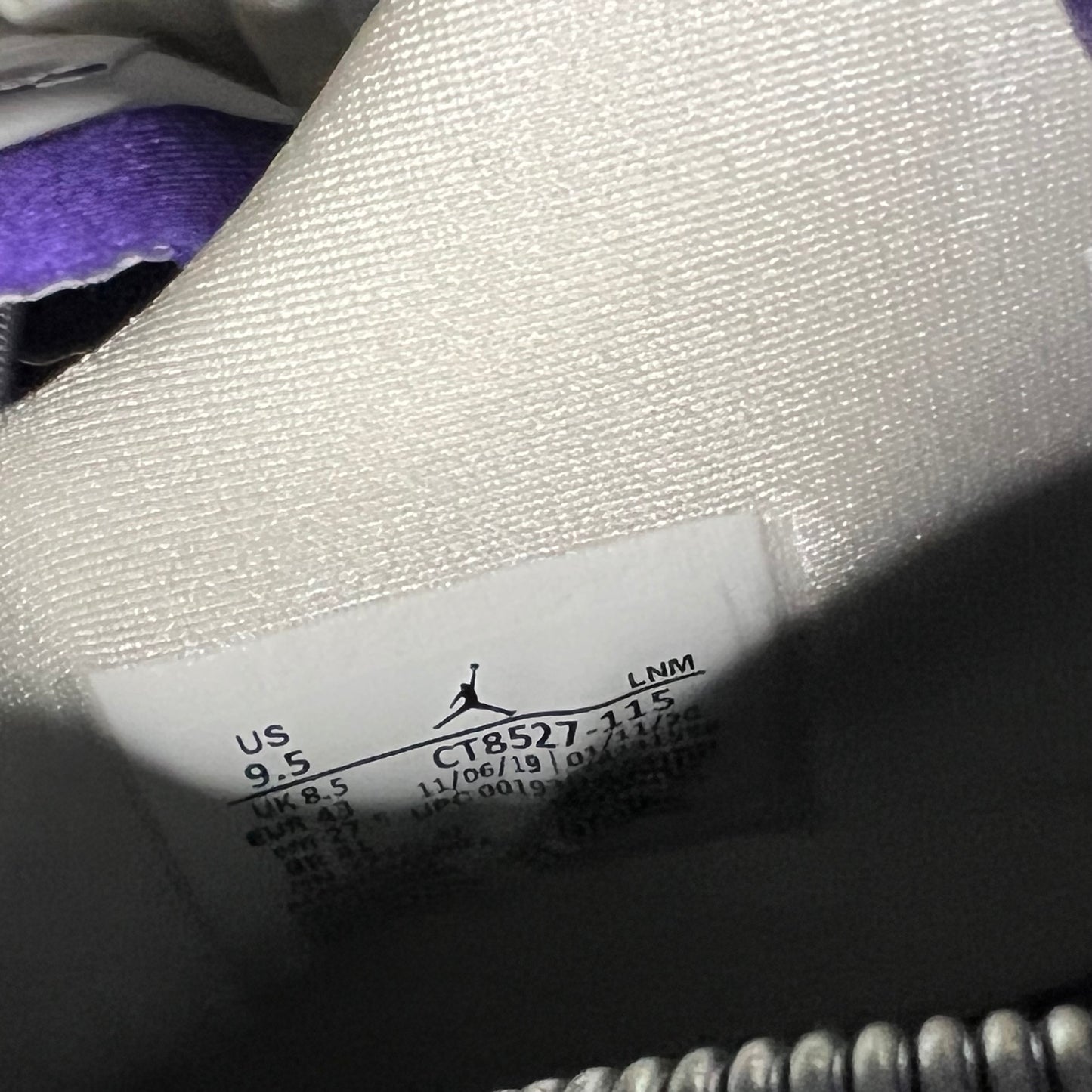 2019 Nike Air Jordan 4 Mettalic Purple