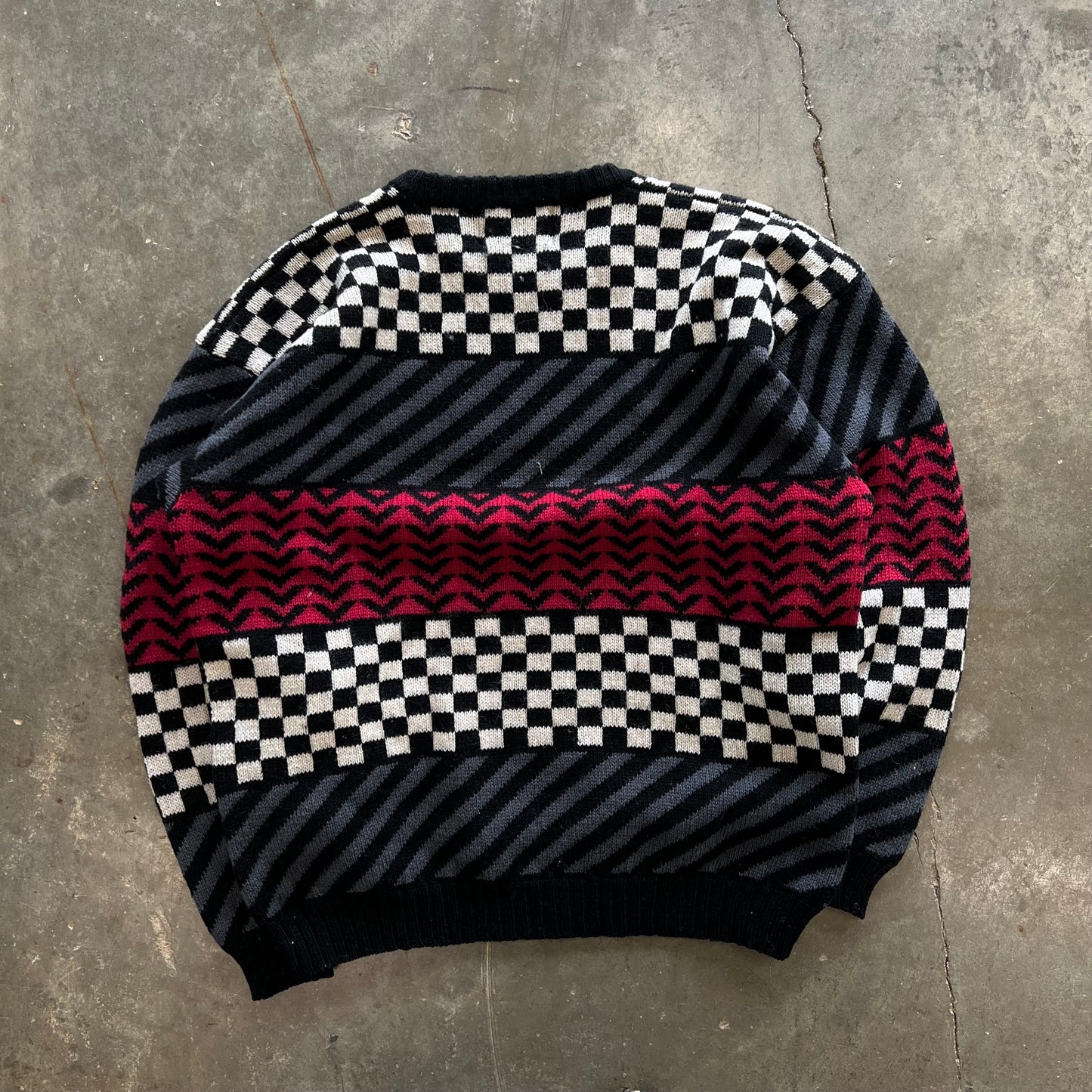 Vintage Checkered Sweater