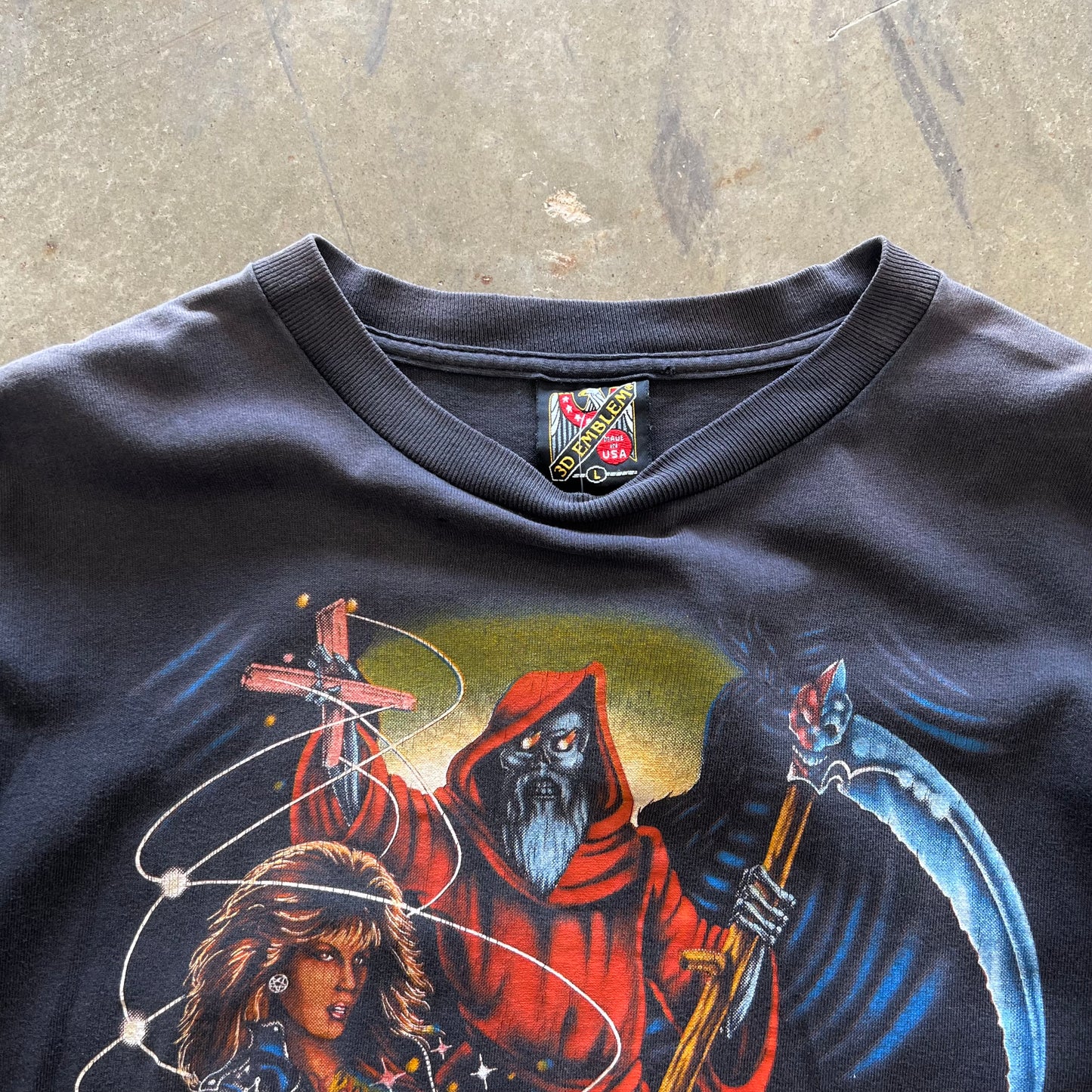 Vintage 3D Emblem Reaper Puppet Tee