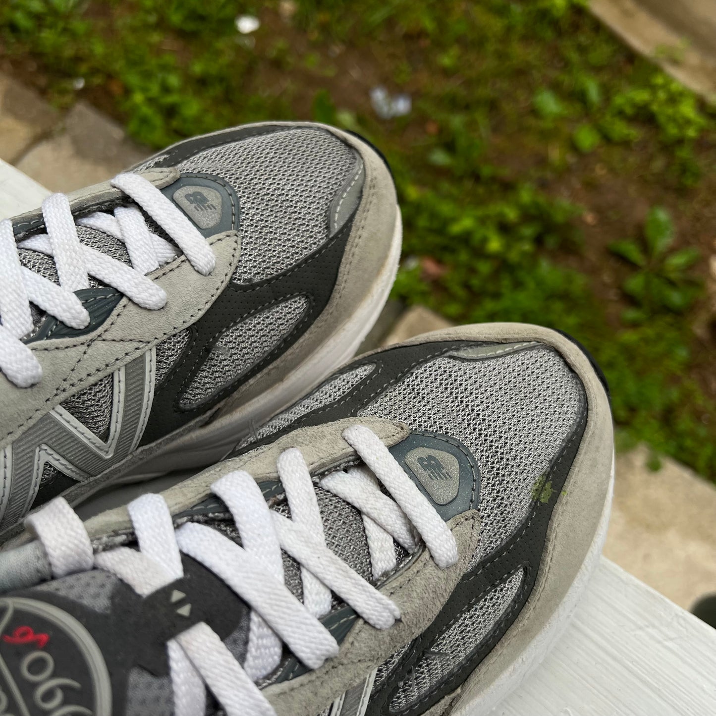 Grey/White New Balance 990V6
