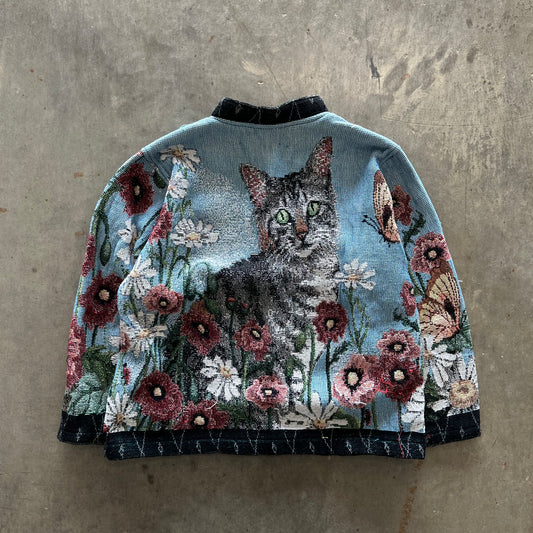 Vintage Cat Weavers Button Jacket