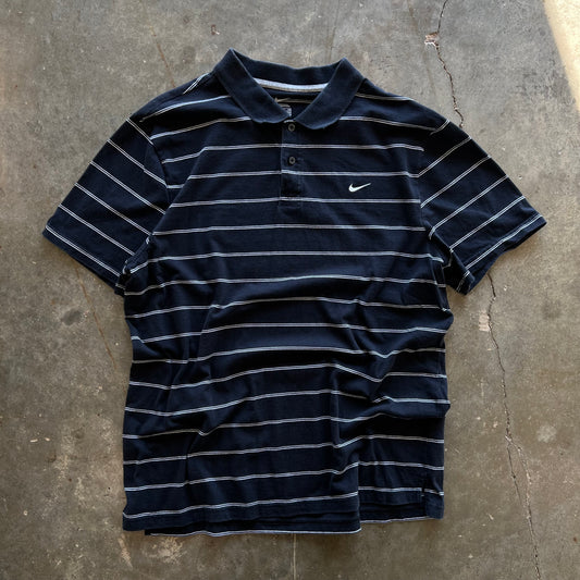 00’s Nike Striped Polo Shirt