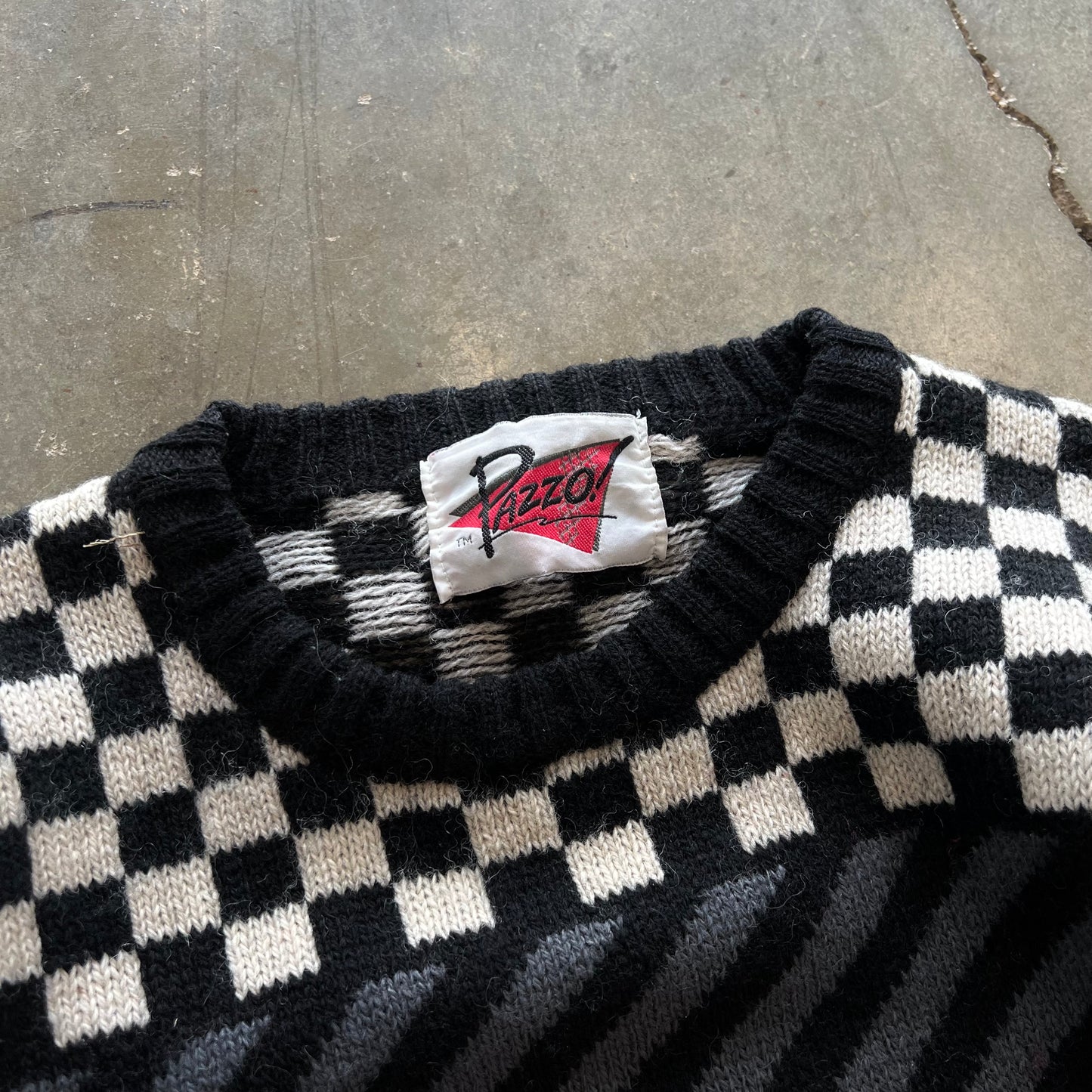 Vintage Checkered Sweater