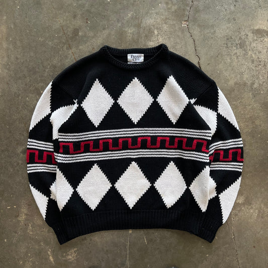 Vintage Yacht Pattern Sweater